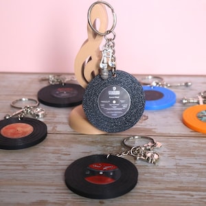 NFC Vinyl Record Keychain – Custom Mini Album Cover + Tap to Play Song or Playlist