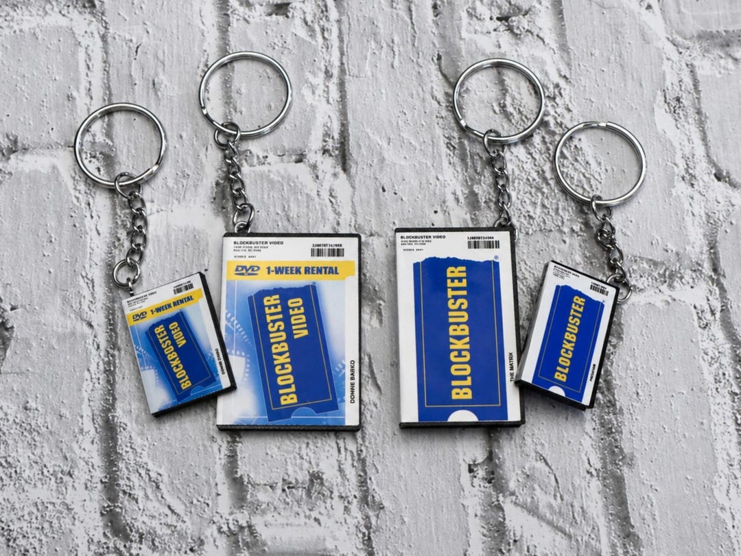 Custom Blockbuster Keychain • Mini VHS or DVD Rental Replica ...
