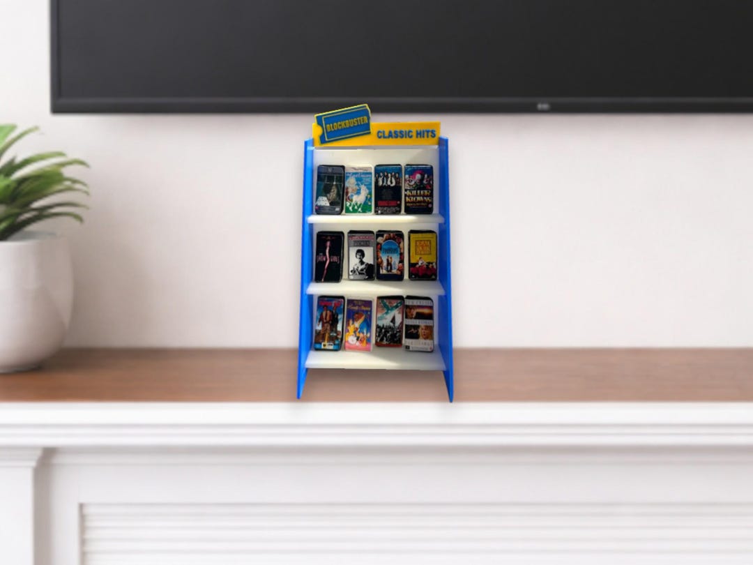Blockbuster Mini VHS Shelf + Choose 3–12 Mini VHS Tapes | Retro Movie ...