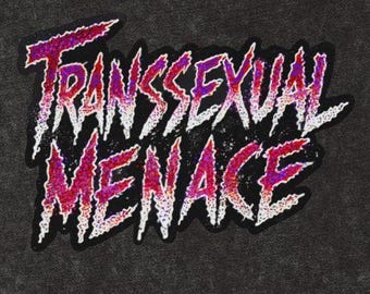 Trans Menace Stonewash Trans Tank - Stoer T-shirt met grafische print voor Pride, Festivals and Queer Rebels