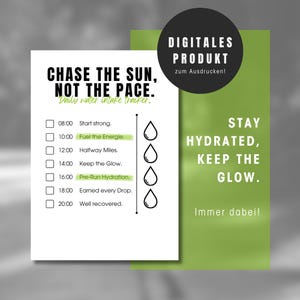Tracker dell'idratazione per gruppi di corsa | Modello per allenatori | Tracker dell'idratazione stampabile | Inserto per diario fitness in formato A5 | Tracker dell'acqua minimalista