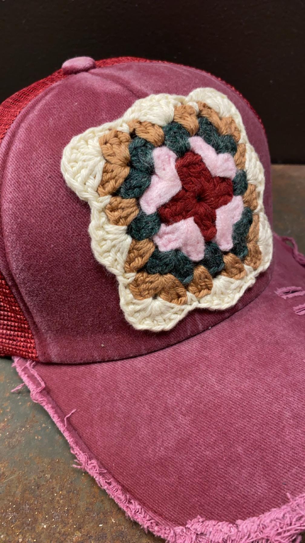 Crochet Patch Trucker Hats, Baseball Hats, Women’s Hats, Snapback Hat ...