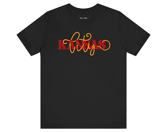 Kansas City Black Tee, Chiefs Theme Jersey Shirt, Football Fan Apparel, Missouri Souvenir Top, Sports Team Tshirt, KC Vintage Graphic Tee