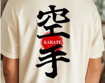 Personalized Katakana Karate T-Shirt, Japanese Martial Arts Tee