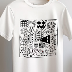 Rubik&#39;s Cube tee Unisex T-shirt, Graphic Puzzle Shirt, Gift for Rubik&#39;s Cuber