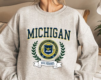 u of m crewneck sweatshirt