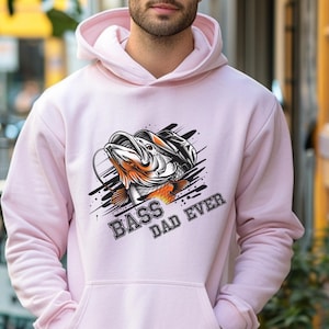 Bass Dad Ever Hoodie: Fishing Lover Gift