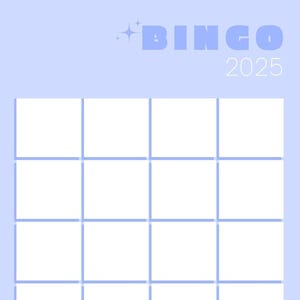 Bingo 2025 Vision Board