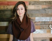 Brown infinity scarf, chunky infinity scarf, brown scarf, scarf, brown, crochet, fall, winter, crochet, valentines day