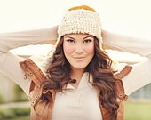 Bomber Ear Flap Hat, lumberjack hat, pilot hat, womens hat, yellow, white, beanie, teen, adult, spring, winter