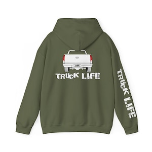 90&#39;s Chevy Lifted Truck OBS &quot;Truck Life&quot; Hoodie Sweatshirt
