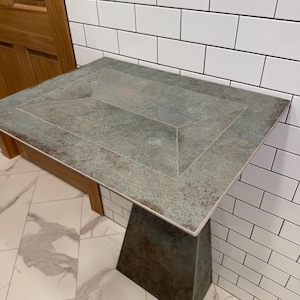 Custom made pedestal vanity sink