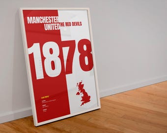 Manchester United 直筆限定アートプリント 1995年 Manchester United