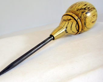 Scratch Awl Ash Wood & Brass Woodworking Tool