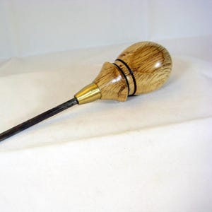 Scratch Awl Live Oak Wood & Brass Woodworking Tool