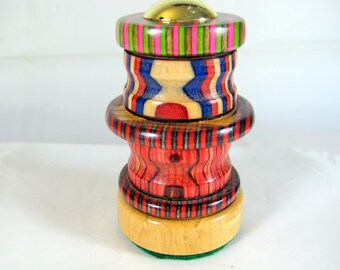 Kaleidoscope Multi Color Wood with Free custom Base