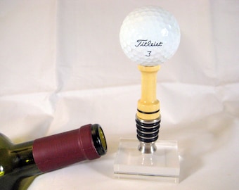 Wine Bottle Golf Ball On The Tee Stainless Steel Stopper