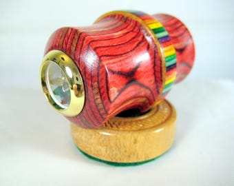 Kaleidoscope Multi Color Wood with Free custom Base