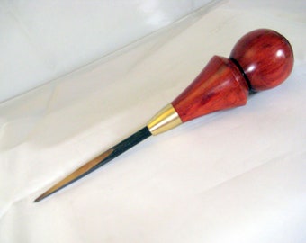 Scratch Awl Red Heart & Brass Woodworking Tool