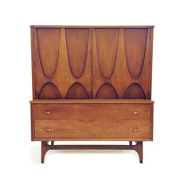 Vintage Broyhill Brasilia Highboy In Wood