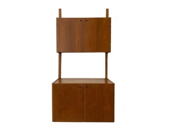 Vintage Wall Mounted Teak Storage Unit