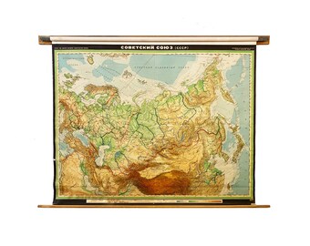 Vintage Cartocraft Roll Down Map
