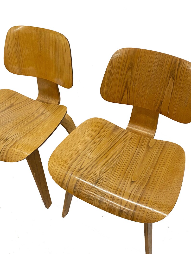 Pair of Vintage LCW Lounge Chairs by Ray and Charles Eames for Herman Miller image 2