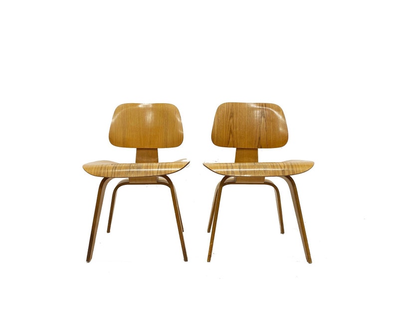 Pair of Vintage LCW Lounge Chairs by Ray and Charles Eames for Herman Miller image 1