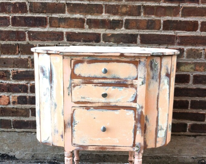 Antique Distressed Storage Chest RESERVED Etsy