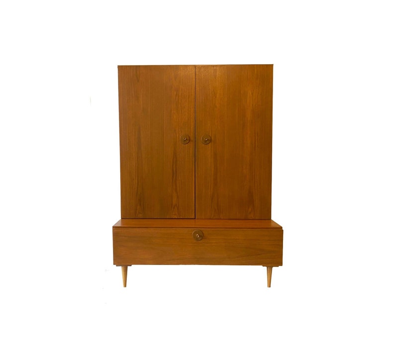 Vintage Modern Teak Armoire image 1