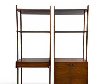 Vintage Shelving Unit Pair