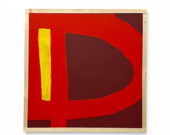 Oryginalny graficzny obraz akrylowy – „Pomarańczowy łuk”