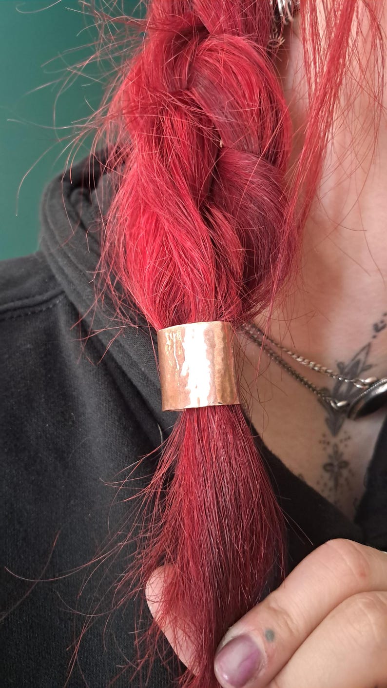 Hammered Copper Hair Cuff - Etsy