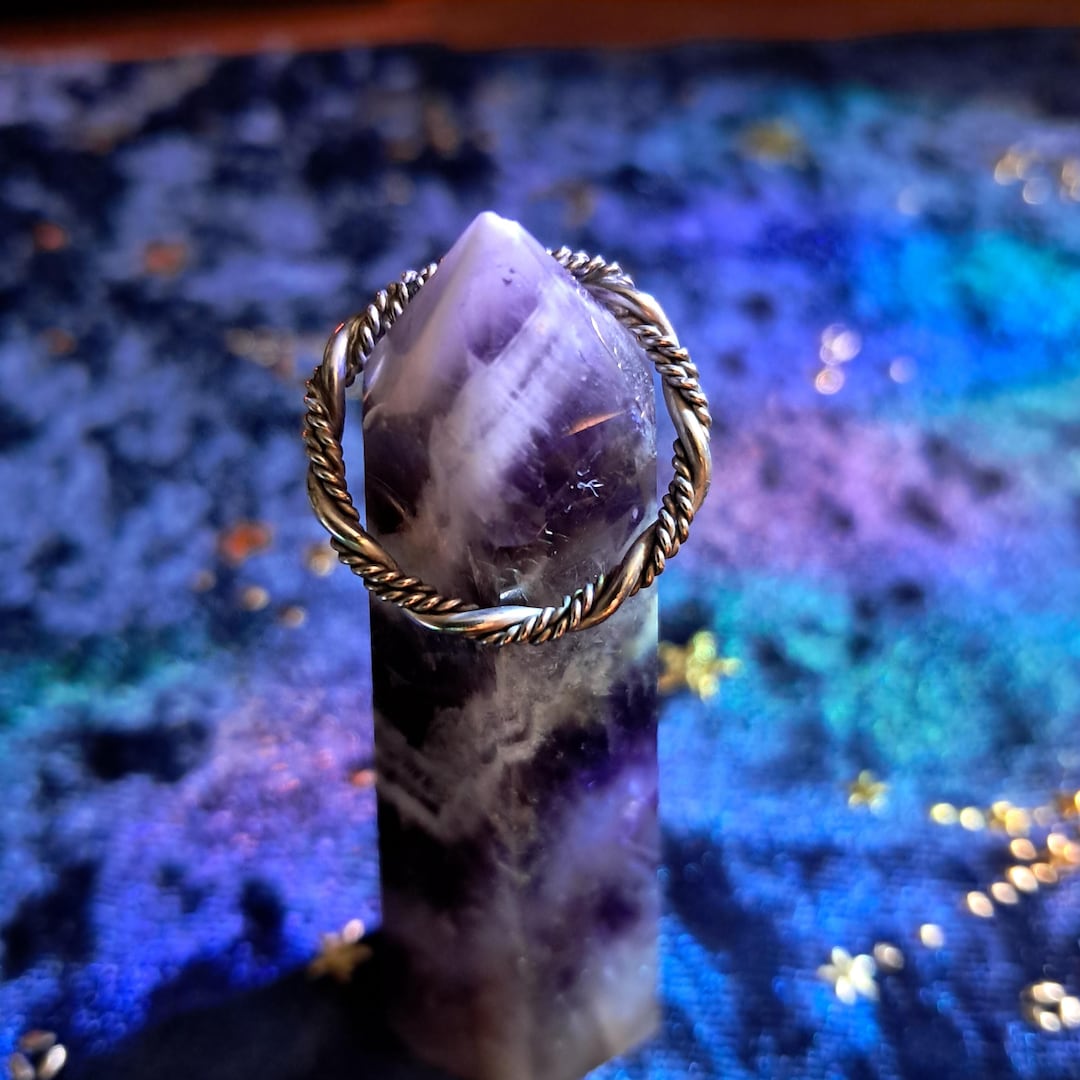 Twisted Wire Rings Artisan Twisted Wire Ring in Sterling Silver – Dainty Handcrafted ...