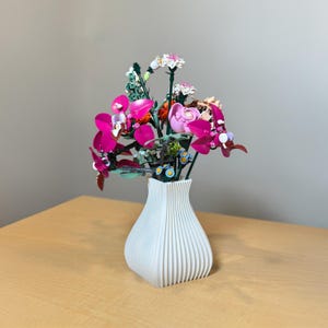 Vase for LEGO Flowers | Handmade Modern Vase (6.7” Tall) | Fits LEGO Botanical Collection | Decorative Home & Office Decor