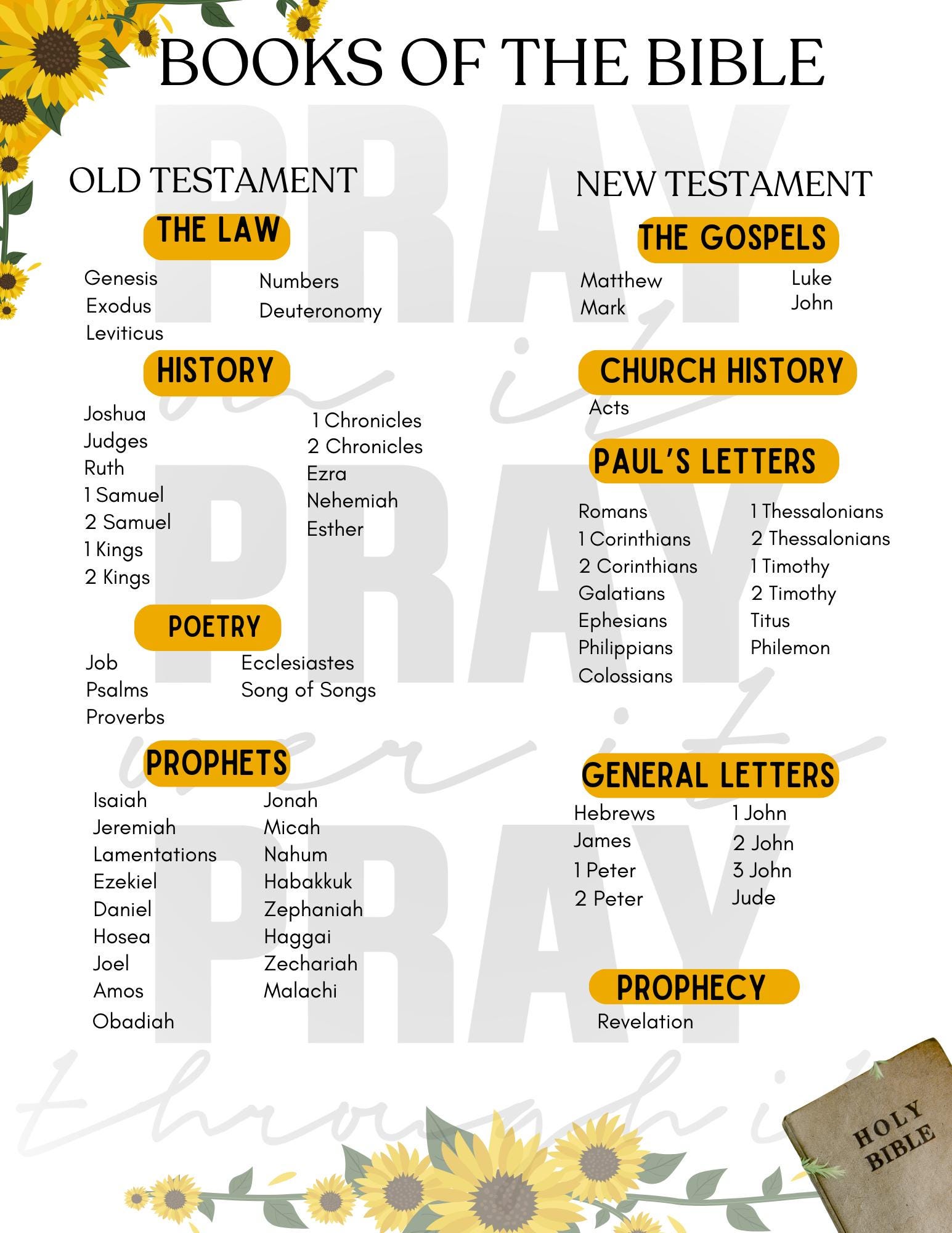 Bible Study Methods Guide Fun Faith Deep Dives Sunflowers Etsy