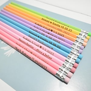 Matite personalizzate, matita Save The Date, bomboniere personalizzate per matrimonio, matite colorate, matite per bambini, regalo per il ritorno a scuola