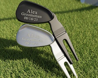 Custom Engraved Golf Divot Tool | Personalized Golf Gift for Men | Pitch Mark Repair Tool | Groomsmen Gift | Golf Accessories