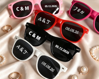 Personalized Square Sunglasses, Custom Bridal Party Sunglasses, Bachelorette Party Favors, Bridesmaid Gifts, Wedding Guest Favors