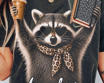 Teacher Raccoon PNG, Back To School Teacher Shirt Design, Cute School Sublimation (Digital Download)