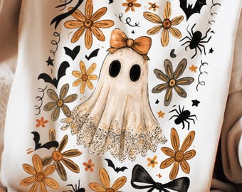 Cute Lace Ghost Png, Boo In Boojee, Halloween Boo Lace Bow Png, Halloween PNG, Boo Ghost Shirt Png, Cute Boo Halloween Sublimation Design