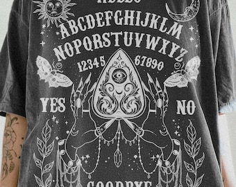 Halloween Png, Mystical Ouija Board Shirt Design, Spirit Board Sublimation, Occult Hands Moon Stars Png, Witchy Gothic Fall Clipart