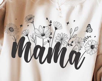 Floral Mama Coquette Bow PNG, Mama Flower png, Mama png, Mama Shirt Design, Retro Mama png, Mothers Day png, Mama Sublimation Designs