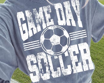 Game Day Soccer 2026 PNG SVG, Distressed Soccer Mom Shirt Design, Retro Sports Graphic Digital Download
