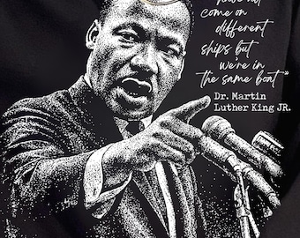 Mois de l'histoire des Noirs PNG, Martin Luther King Portrait PNG, Design par sublimation du leader des droits civiques