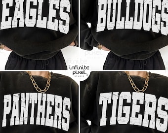 Distressed Mascot School Spirit PNG Bundle, Eagles Bulldogs Panthers Tigers Sublimation, Team Mascot Shirt PNG, Game Day Digital Download