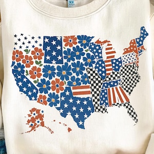 Mapa retrô da América, EUA, PNG, design de 4 de julho, PNG digital do 4 de julho, bandeira dos EUA, camiseta de garota americana, design de camisa americana de 1776