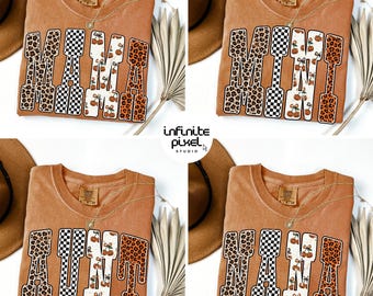 Mama Pumpkin Leopard PNG, Fall Halloween Sublimation Design, Checkered Mama Shirt PNG, Trendy Autumn Digital Download