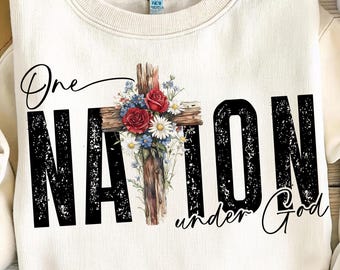 Patriotic Cross Transparent PNG Clipart, Red White Blue Cross Sublimation Design, Christian 4th of July DTF Heat Transfer Digital Download