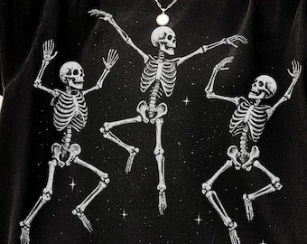 Halloween Png Dancing Skeletons, Retro Skeleton Clipart, Spooky Season Shirt Design, Halloween Sublimation, Skeleton Png, Halloween Shirt